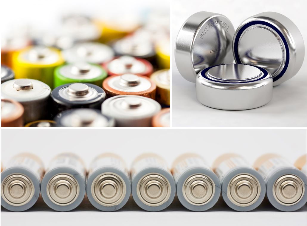 Bildcollage för produktgruppen engångsbatterier