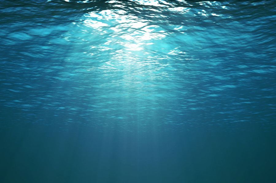 Bild under vattnet riktat mot ytan