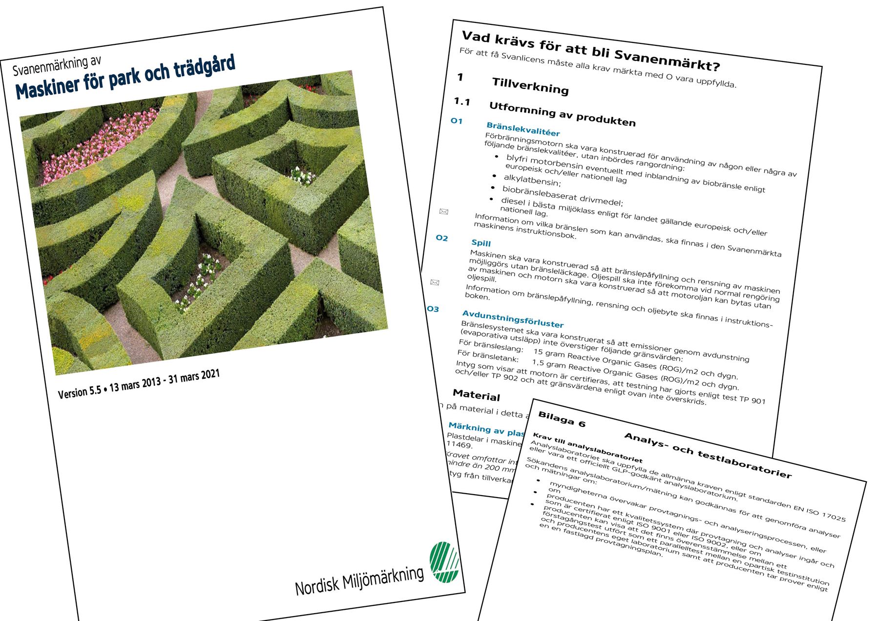 skärmbilder från ett gammalt kriteriedokuent som visar hur remissdokument kan e ut