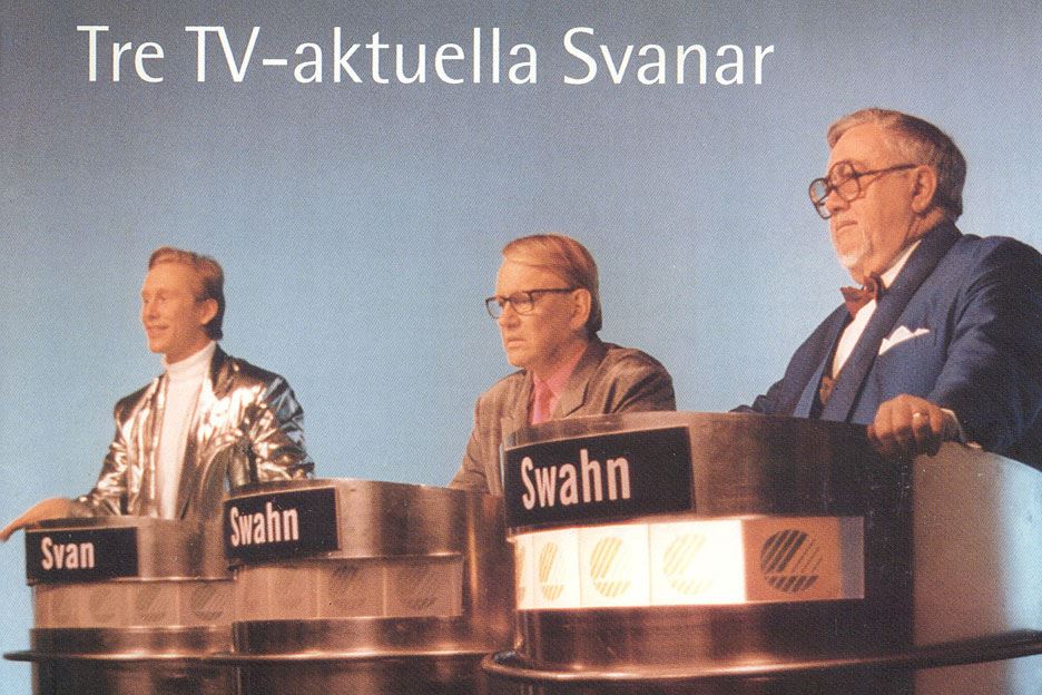 Gunde Svan, Lennart Swahn och Jan-Öjvind Swahn står på rad