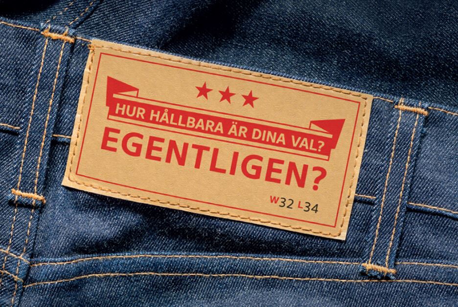 Närbild på en jeansbild